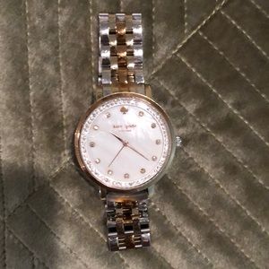 Kate Spade Tri Tone Watch with crystal bezel